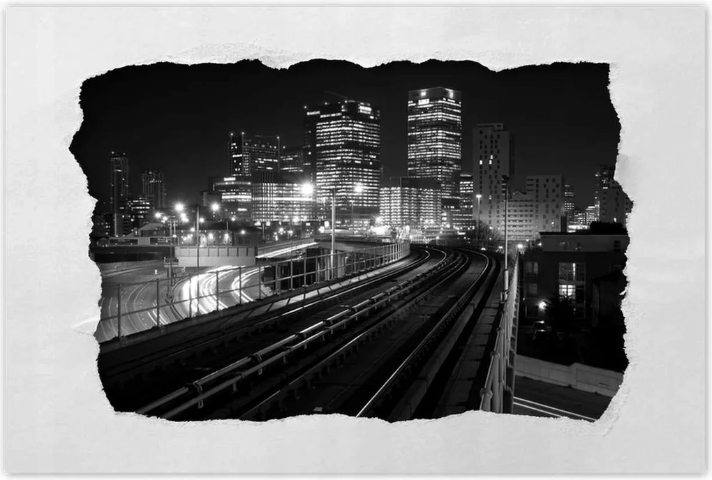 Poszterek 60x40 Felhőkarcolók Fekete-fehér
