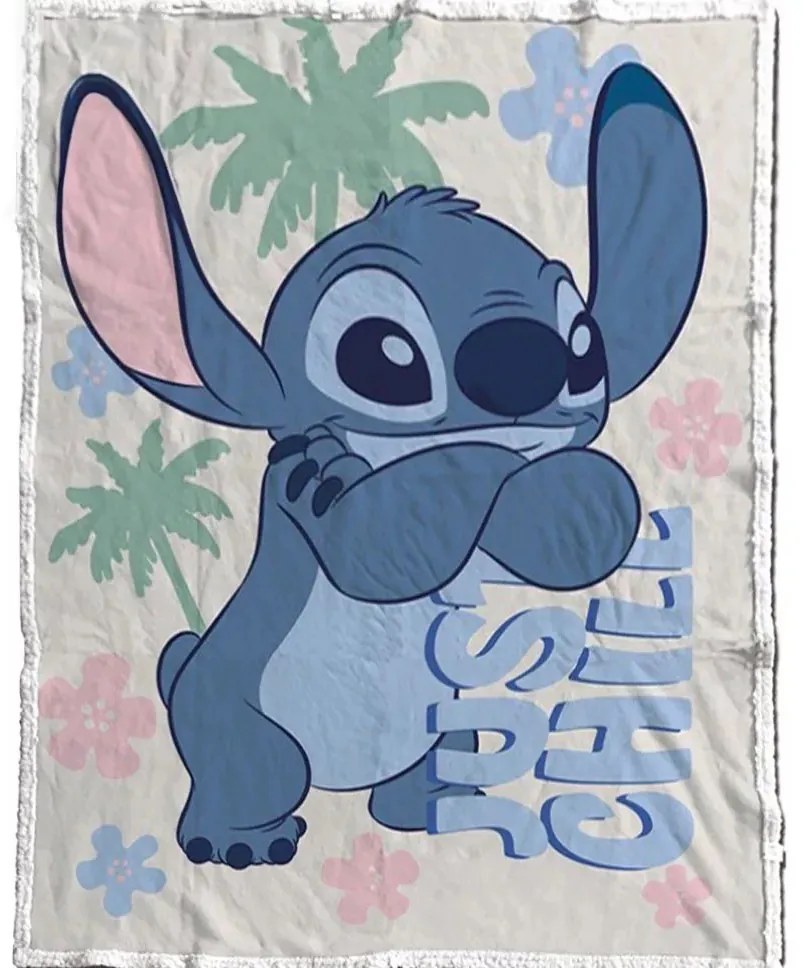 Disney Lilo és Stitch, A csillagkutya Just Chill sherpa takaró 130x170cm