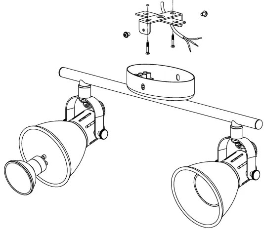 Eglo 98394 - LED Spotlámpa SERAS 2xGU10/3,3W/230V