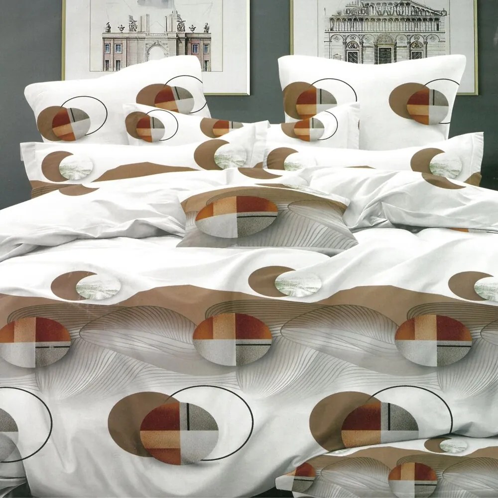 Pamut ágynemű Homa GILBERT CIRCLE 3 részes 140x200 cm