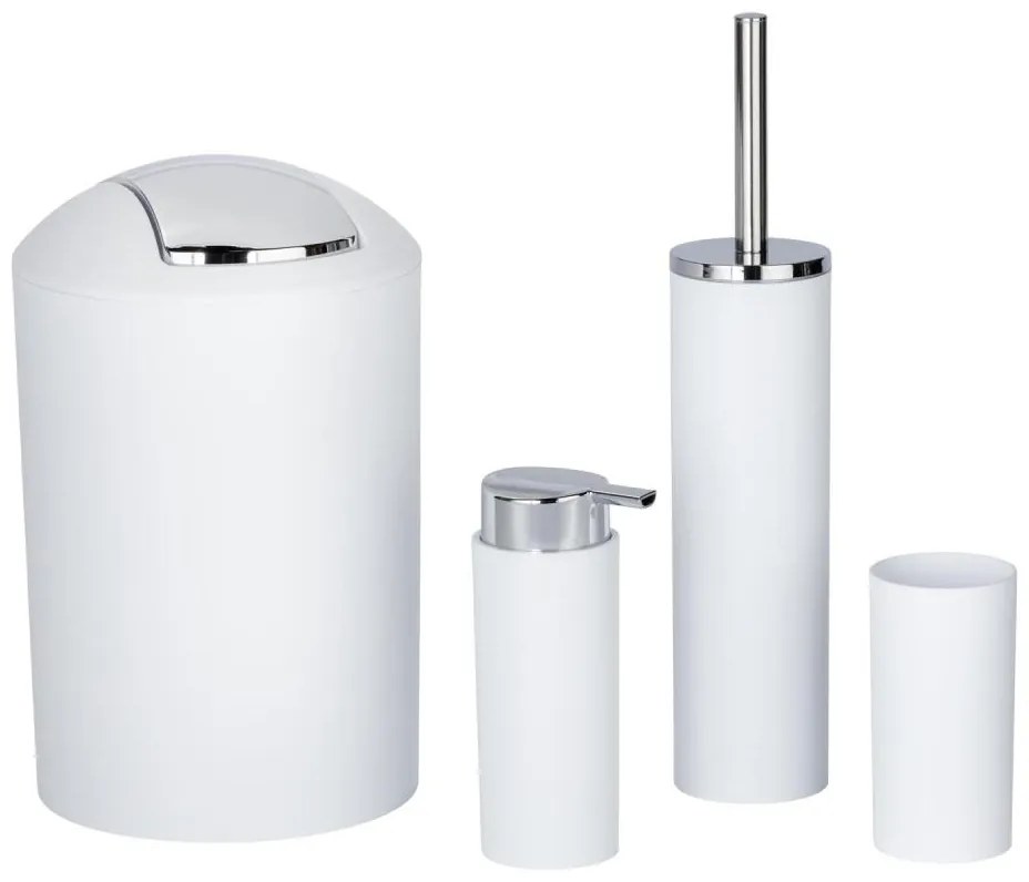 WENKO 24077800 - Szett CALVO 6,5x13 cm fehér/fényes króm