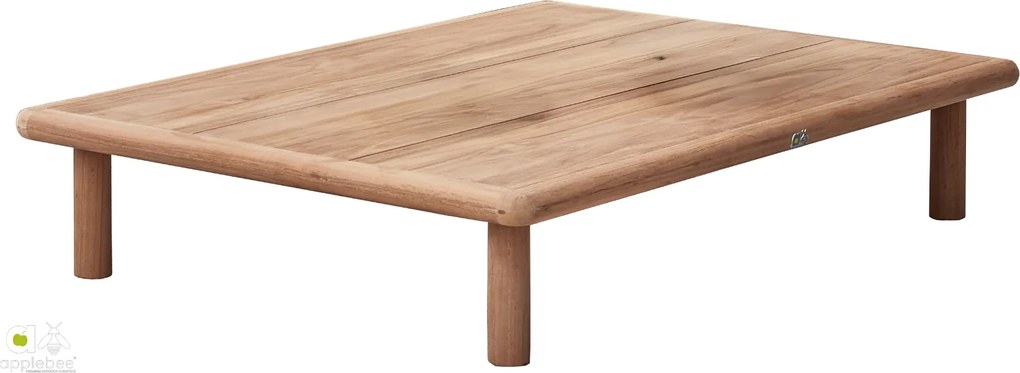 Sling dohányzóasztal 120x84 cm teakfa lappal