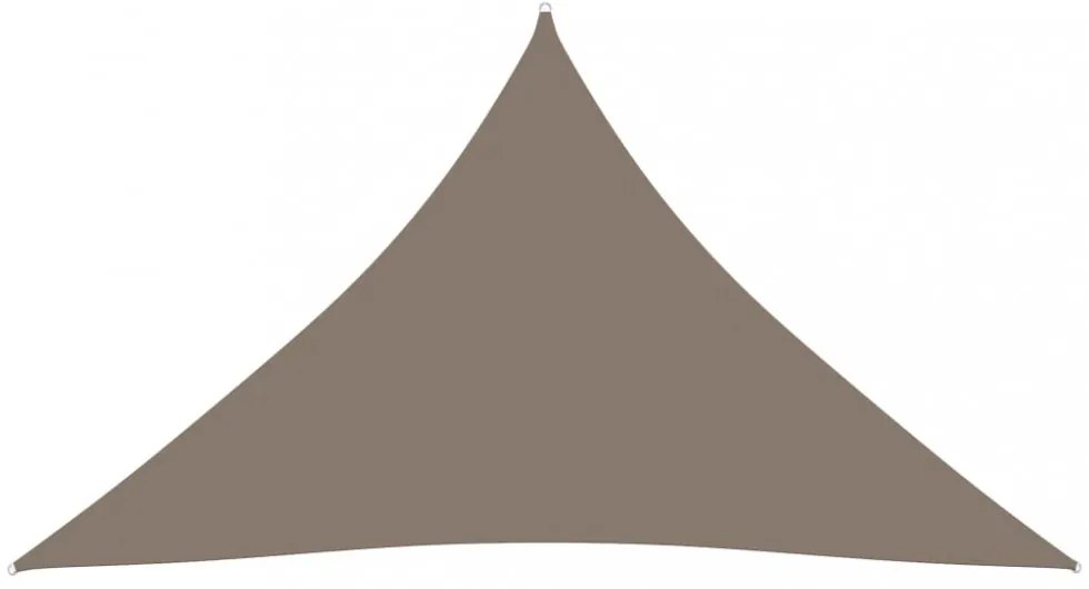 tópszínű háromszögű oxford-szövet napvitorla 3,6 x 3,6 x 3,6 m