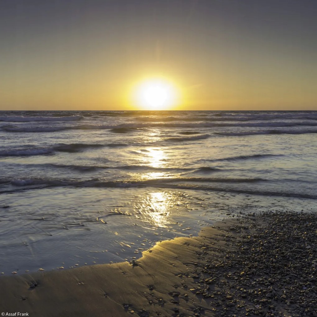 Poszter 20x20cm Csendes naplemente a tengerparton, Assaf Frank
