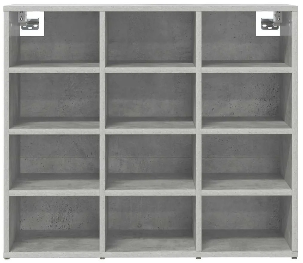 Cipősszekrény polcokkal Beton szürke 77.5 x 30 x 67 cm Faanyag