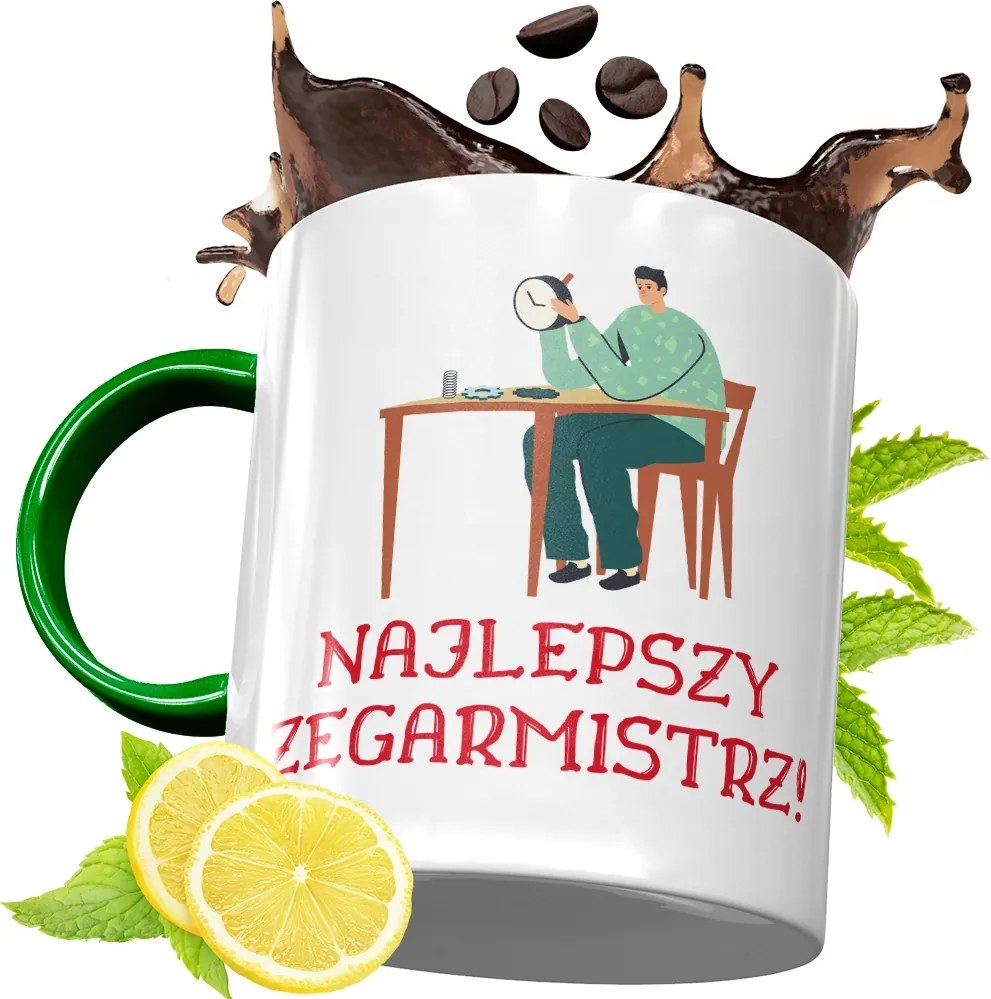 Zöld Bögre Óramesternek Születésnapi Ajándék fényképes nyomtatással