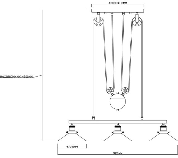 Globo 15053-3 - Csillár LENIUS 3xE27/60W/230V