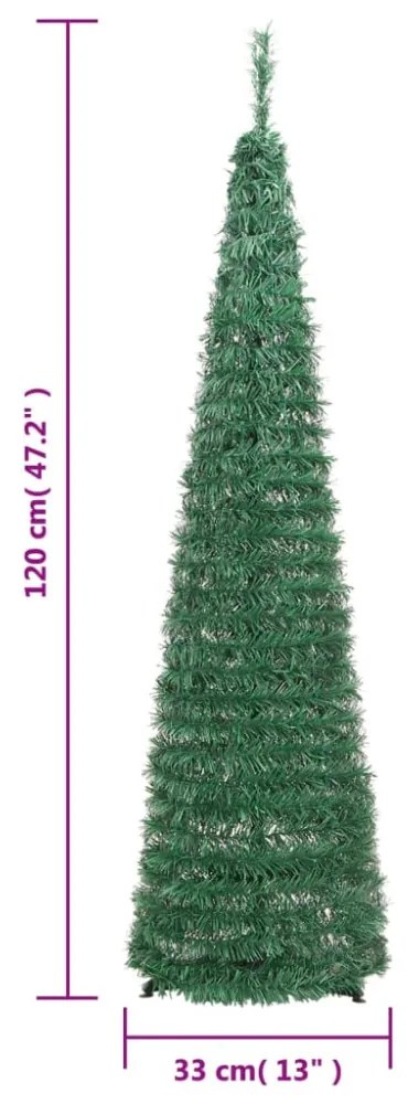 könnyen felállítható műkarácsonyfa 50 db LED-fénnyel 120 cm