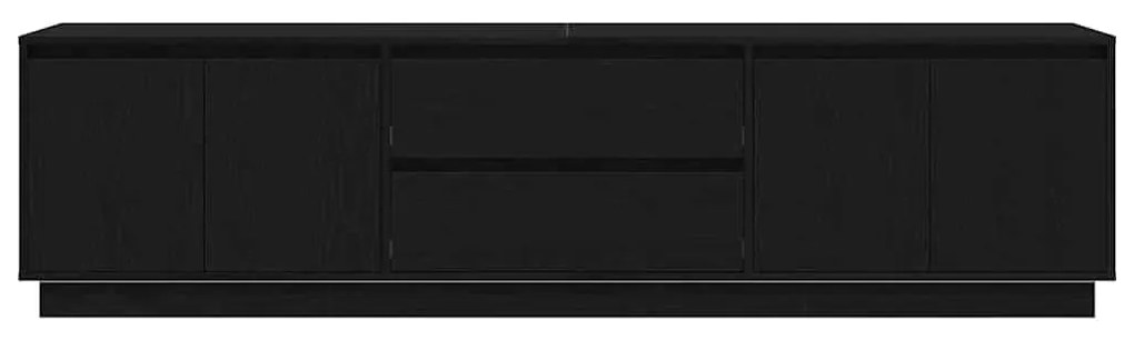fekete tölgy TV-szekrény LED-világítással 193,5x41x50 cm