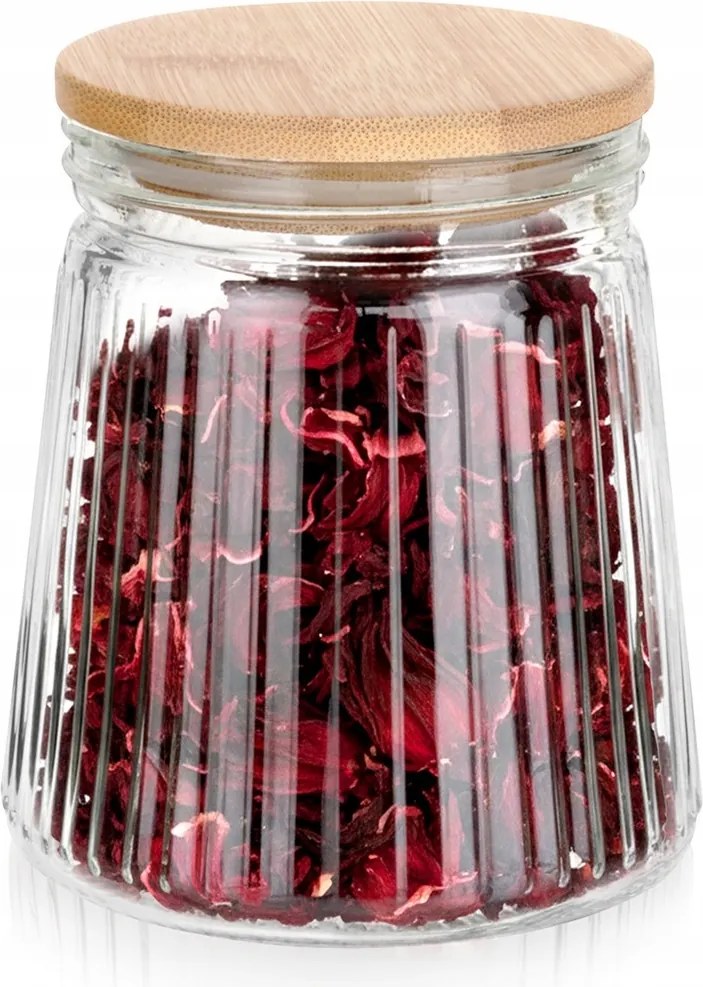 Ömlesztettáru-tároló Üveg Tégely Fedéllel Tömítéssel 700ML