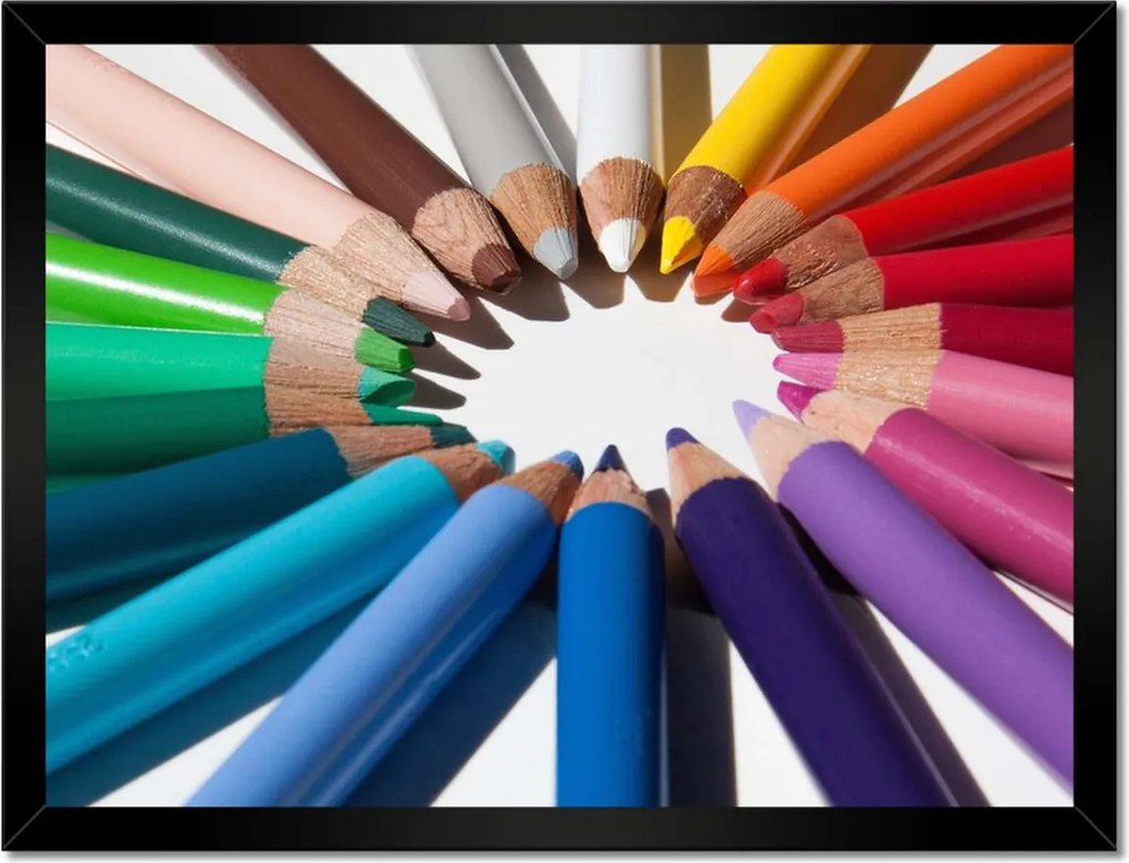 Poszterek keretben 40x30 Színes ceruzák Rajzolás
