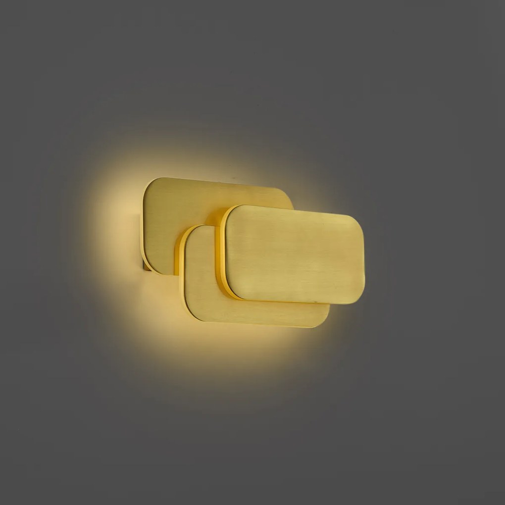 Modern fali lámpa sárgaréz LED-del, 3 fokozatban dimmelhető - Dias