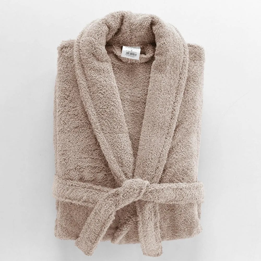 Világosbarna pamut fürdőköpeny M Tendresse – douceur d'intérieur