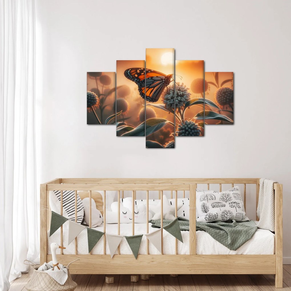 Kép – Pillangó a lenyugvó napban (150x105 cm)