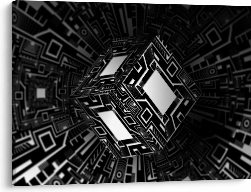 Absztrakt kockák képe (70x50 cm)