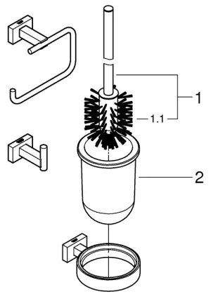 GROHE 40757001 - ESSENTIALS CUBE kiegészítőkészlet, fényes króm