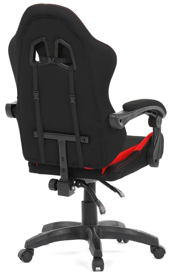 Scaun pivotant de birou Red Gamer cu tapițerie din țesătură. KA-R209