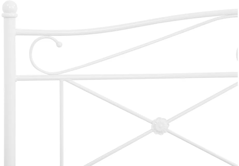 Franciaágy 140 cm RANDEZ (fém) (fehér). 1018569