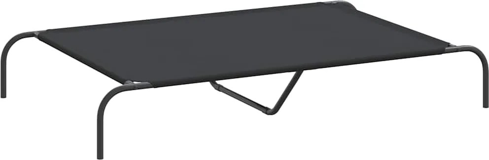 vidaXL fekete oxford szövet és acél emelt kutyafekhely 130x80x20 cm