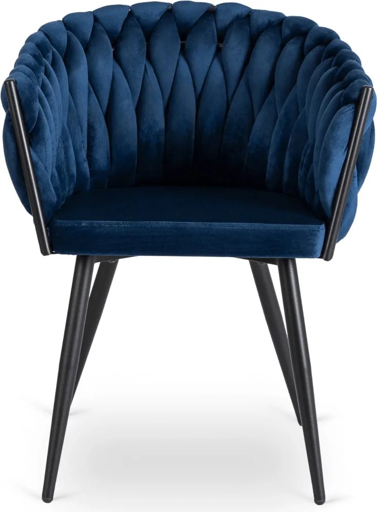 Sötétkék Bársony Étkezőszék ELENA