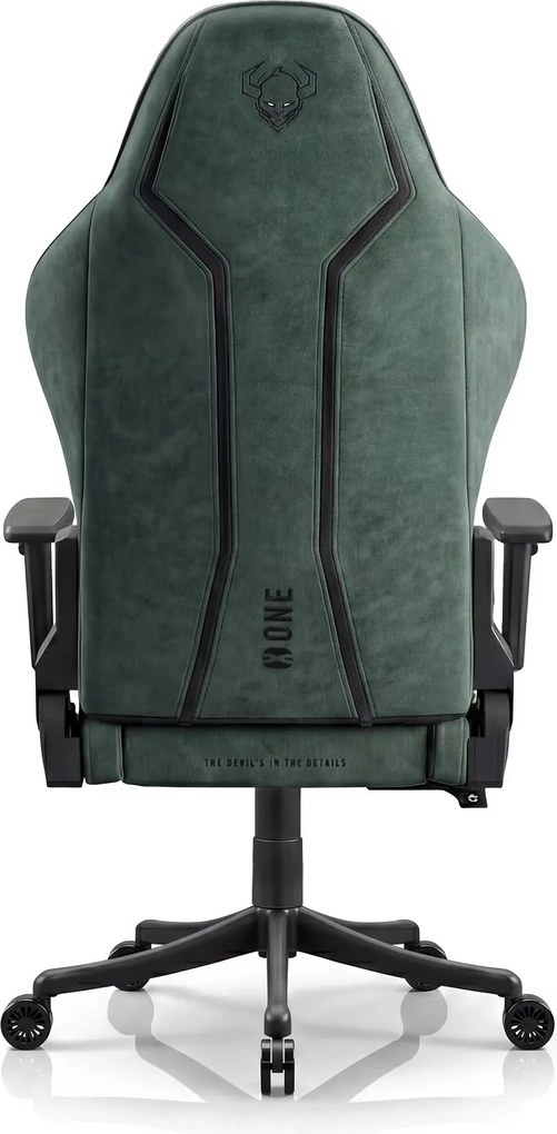 Gamer szék szövet Small Size, fekete-zöld: Diablo X-One 2.0 Forest Green