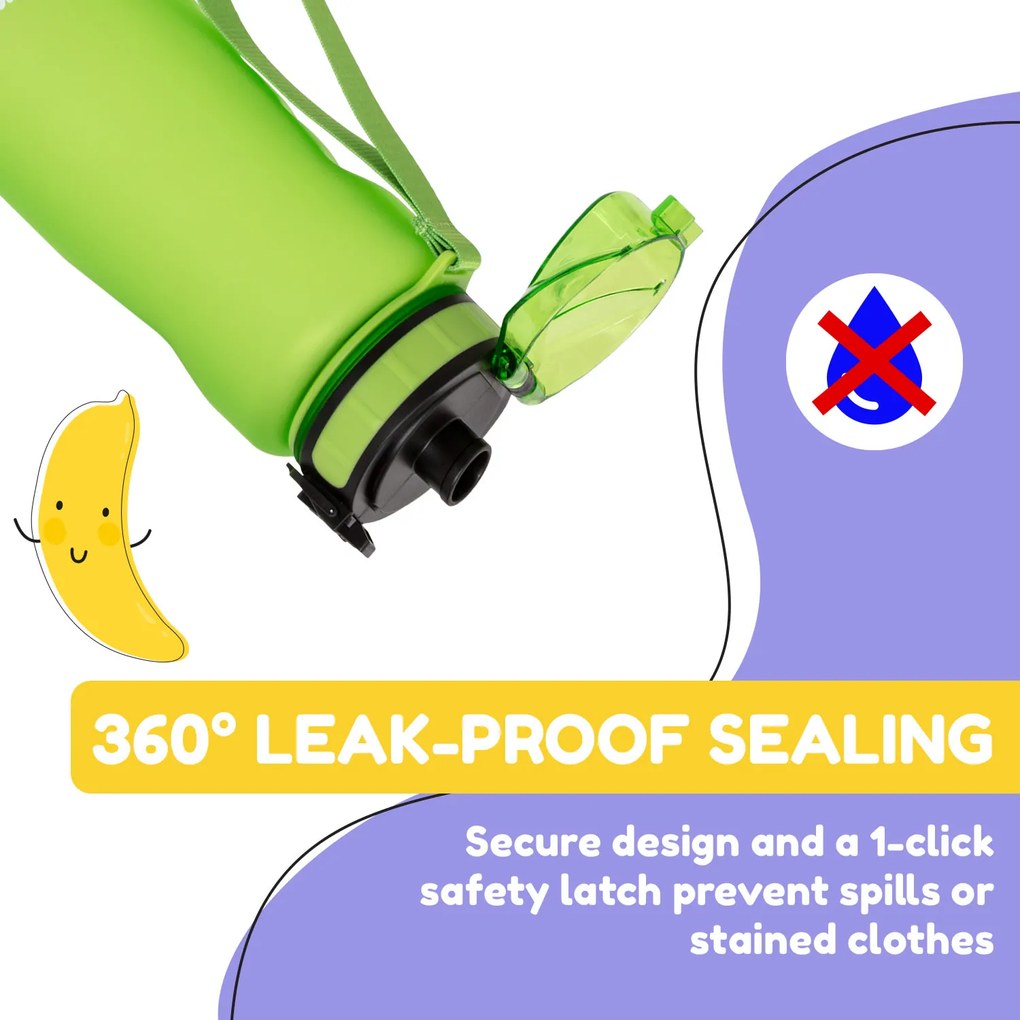 Klarstein Wakaba, ivópalack, 800 ml, Tritan, BPA-mentes