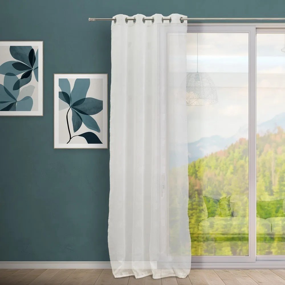 Fehér jacquard függöny 140x260 cm Mid Century – Casa Selección