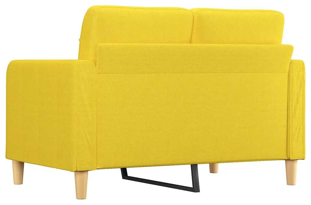 2 személyes világossárga szövet kanapé 120 cm