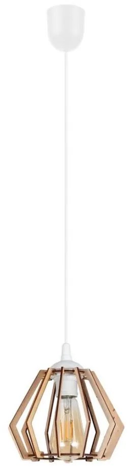 Csillár zsinóron BERGO 1xE27/60W/230V fehér