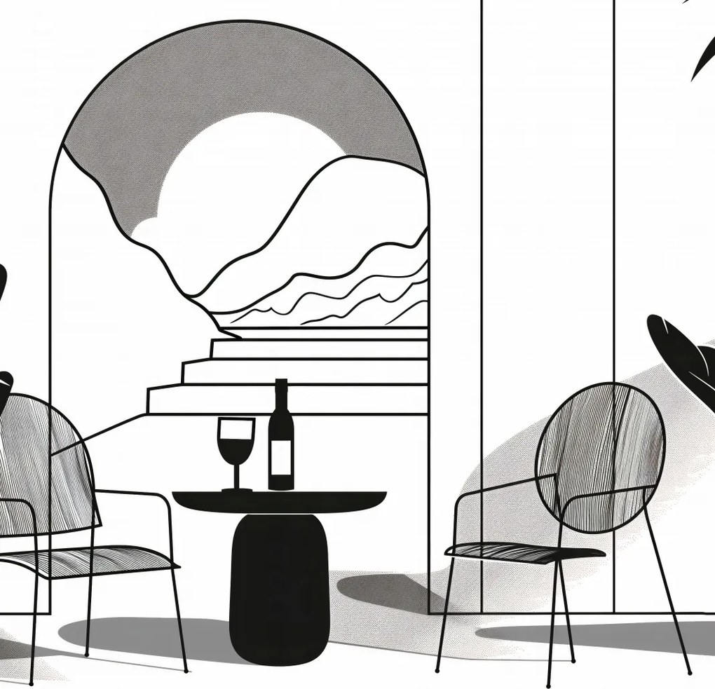 Poszter 90x90cm Pihenés a monokrómban