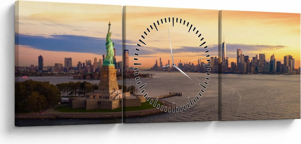 Kép - New York város (órával) (90x30 cm)