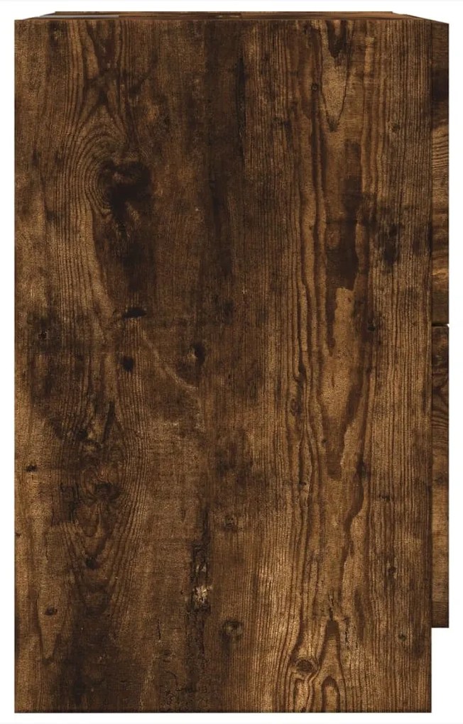 füstös tölgy színű szerelt fa mosdószekrény 40 x 37 x 59 cm