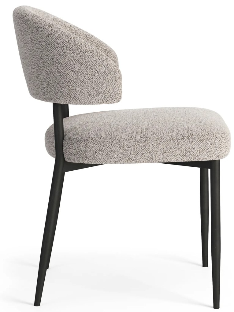 MAZZONI EXPORT IRIS Bézs Latte (Monza 60 szövet) - MODERN LOFT BOUCLÉ KÁRPITOZOTT SZÉK NAPPALIBA/ÉTKEZŐBE