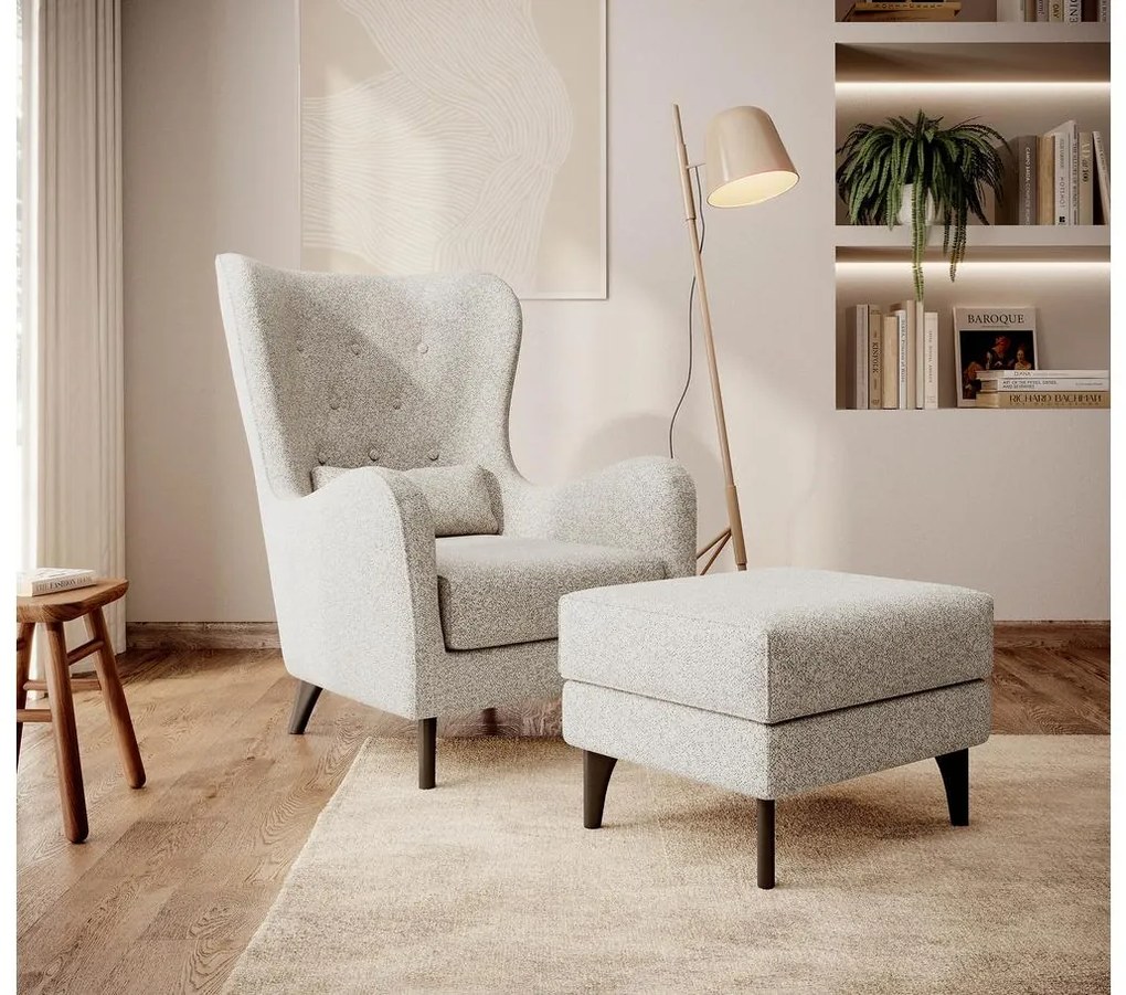 Fotel Calimero I (krém + wenge). 1099338