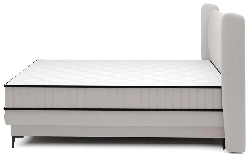 Kontinentális franciaágy 160 cm Dalmo 160 (ágyráccsal) (tárolóhellyel) (szürke + fekete) . Akció -15%. 1099659