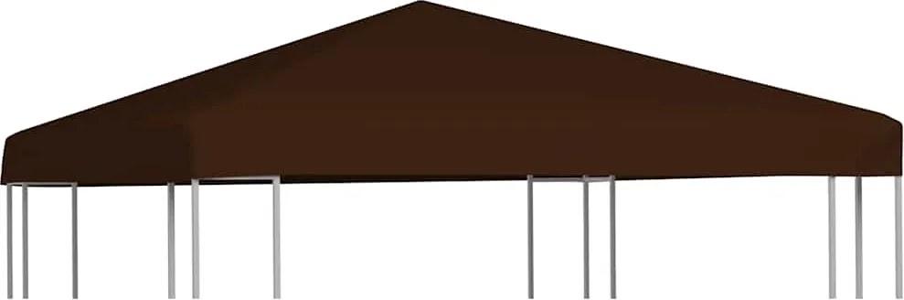 vidaXL barna pavilon tetőponyva 310 g/m², 3 x 3 m