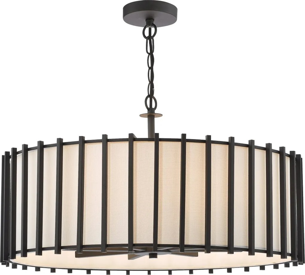 Dar Lighting modern függeszték cagliari matt fekete elefántcsont darcag0822