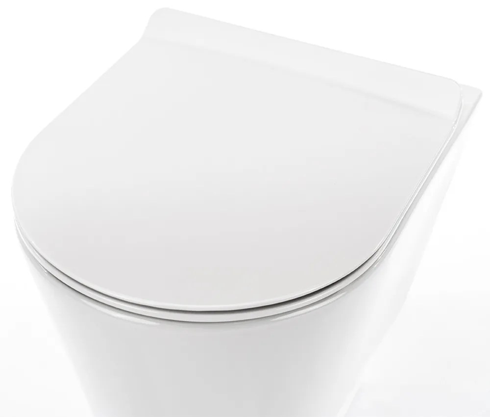 Ride fali, rimless WC