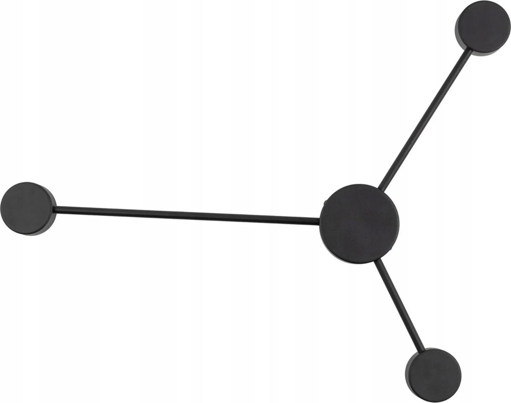 Fali lámpa, fekete modern fali lámpa Avia 3 XX hálószoba előszobába