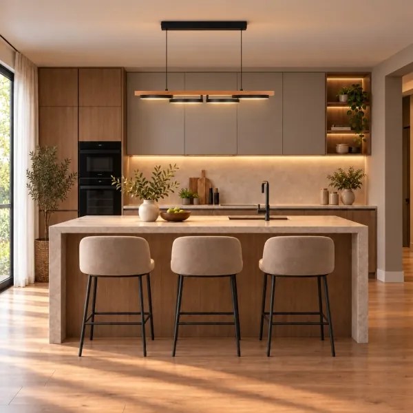 BRILAGI - PLANK kábelen függesztett LED csillár LED/35W/230V 4000K 30x100 cm fa