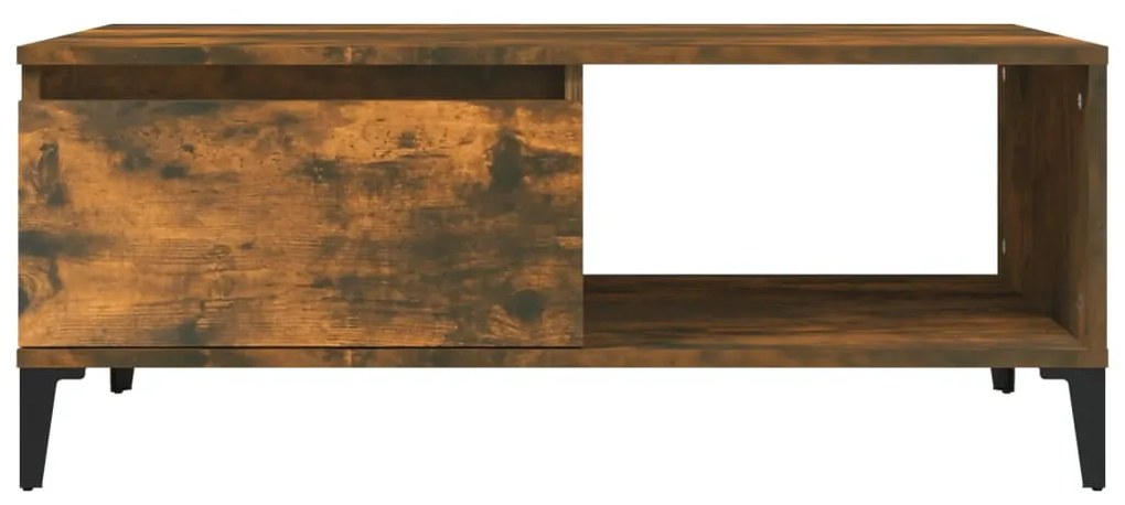 Füstös tölgy színű fatermék dohányzóasztal 90x50x36,5 cm