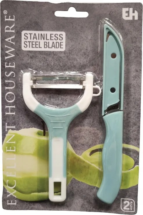 Hámozó szett Rozsdamentes acél kés rátéttel Menta