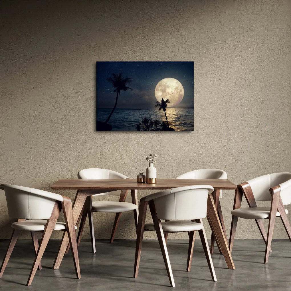 Kép - Strand telihold alatt (70x50 cm)