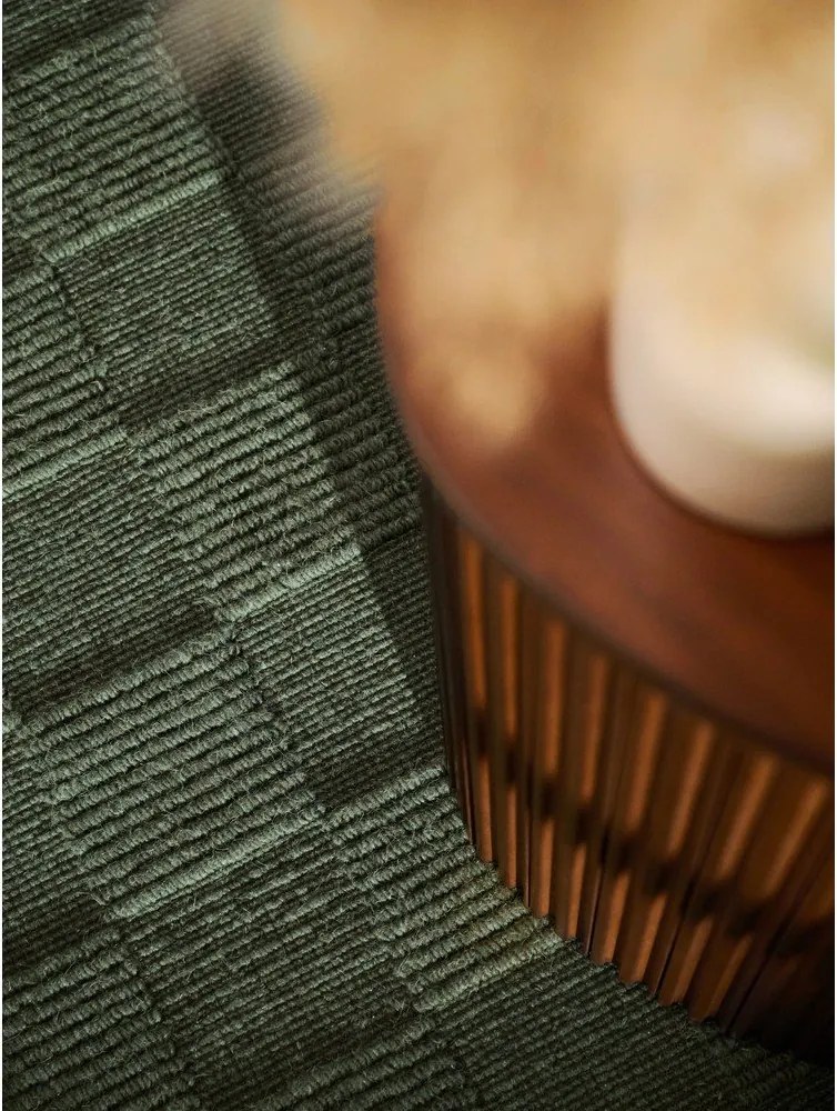 Sötétzöld kézi szövésű gyapjú futószőnyeg 80x200 cm Scala – Villeroy&Boch