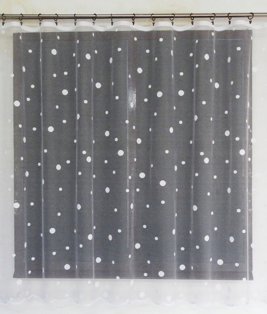 Mg Függöny jacquard 4634 Fehér 320X120 kész szalaggal