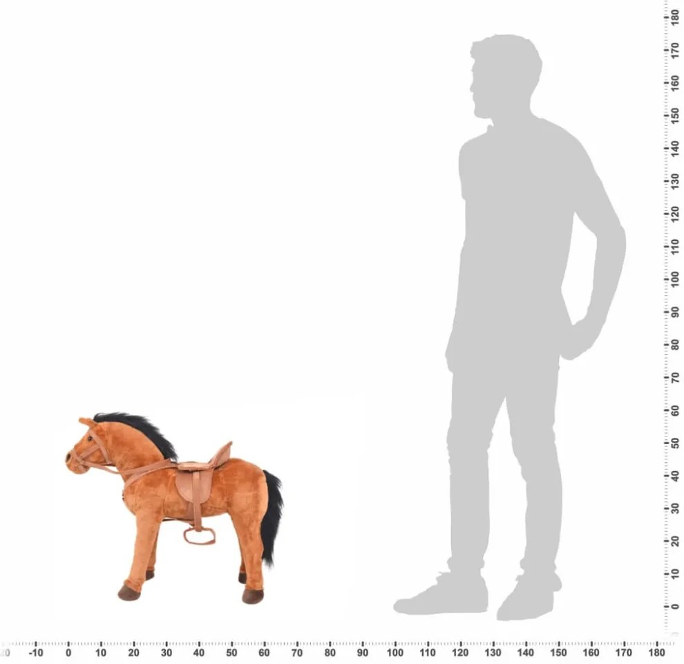 barna álló ló plüssjáték