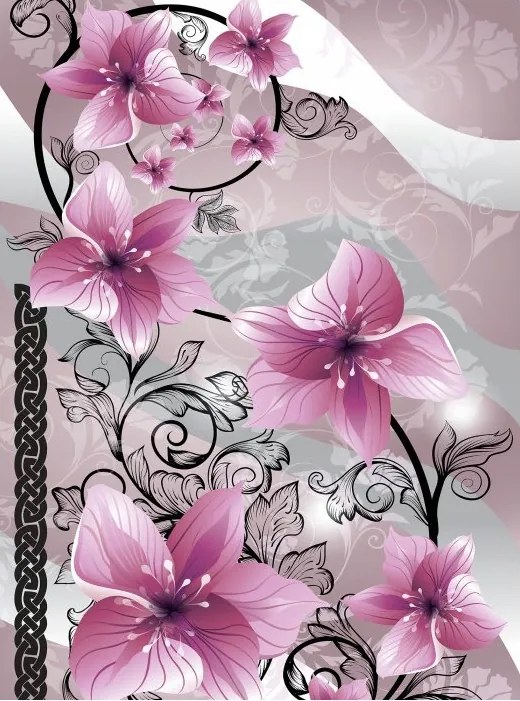 Fotótapéta Virágok Elegancia Perspektíva Romantikus Absztrakt 206x275 +ragasztó