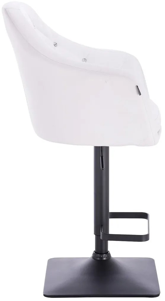 HC830KW Fehér modern műbőr szék fekete lábbal