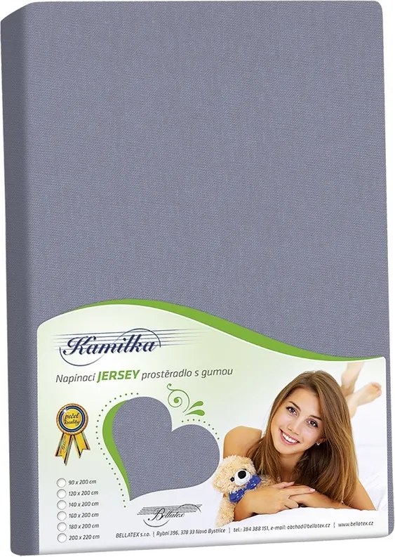 Kamilla dzsörzé lepedő, kékesszürke, 90 x 200 cm