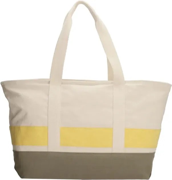 Bézs-zöld nagy strandtáska „Sailor”